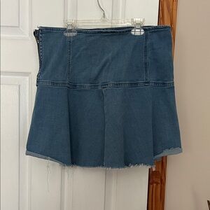 We The Free Denim Blue Mini Skirt